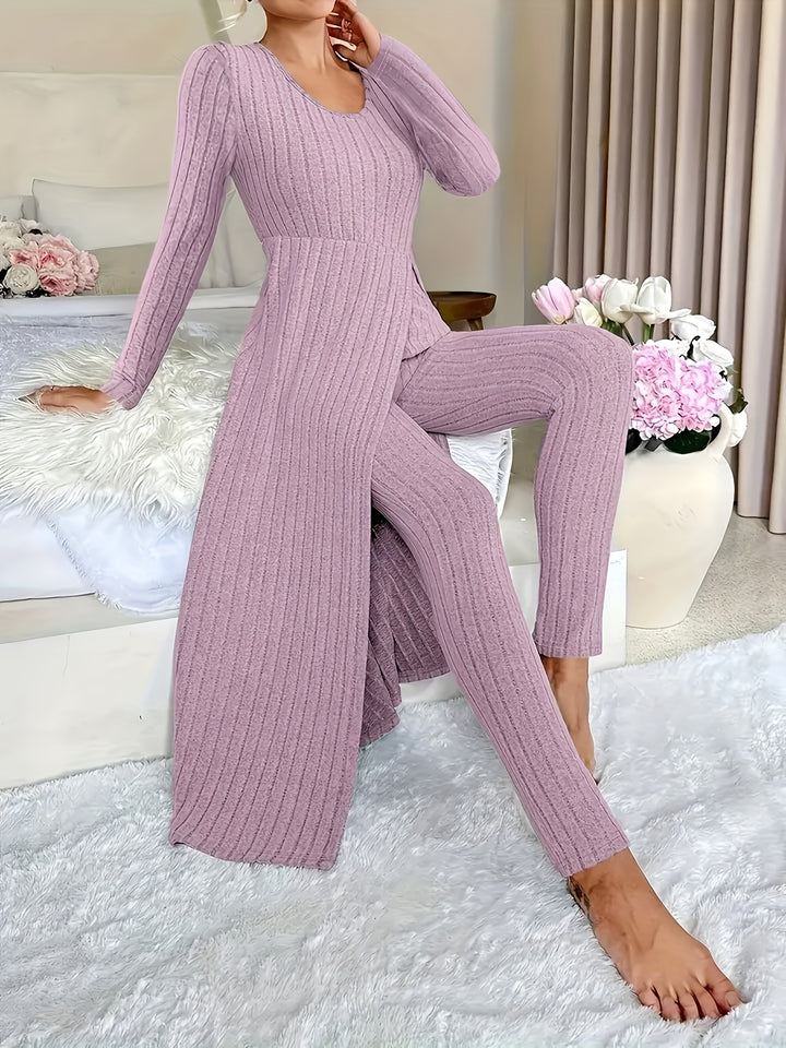 Georgina | Ribbed Lounge Two-Piece Set