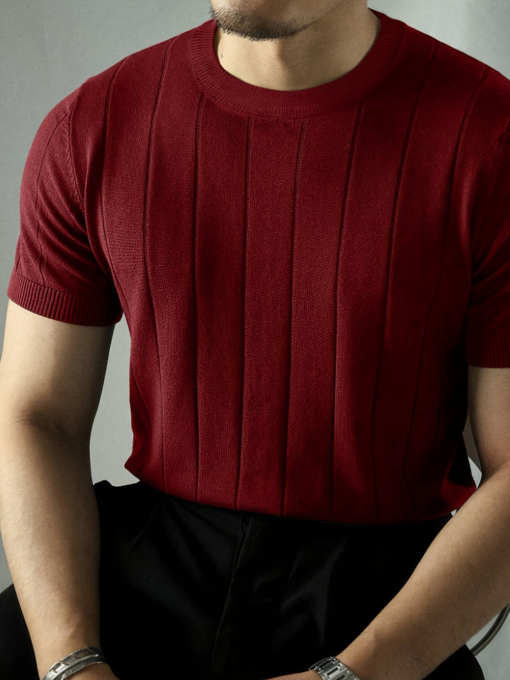 Landon | Ribbed Short-Sleeve Top