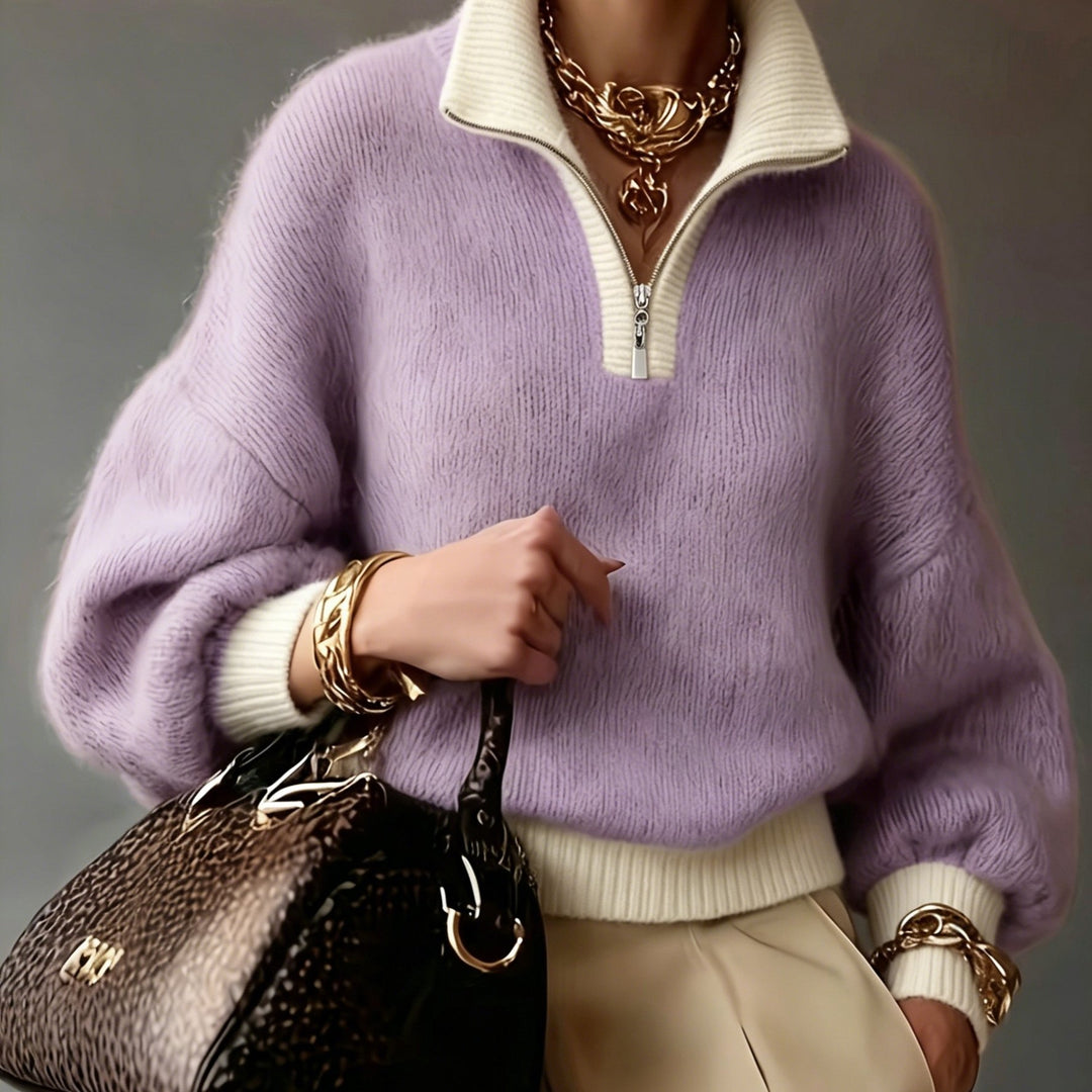 Giselle | Relaxed Half-Zip Sweater