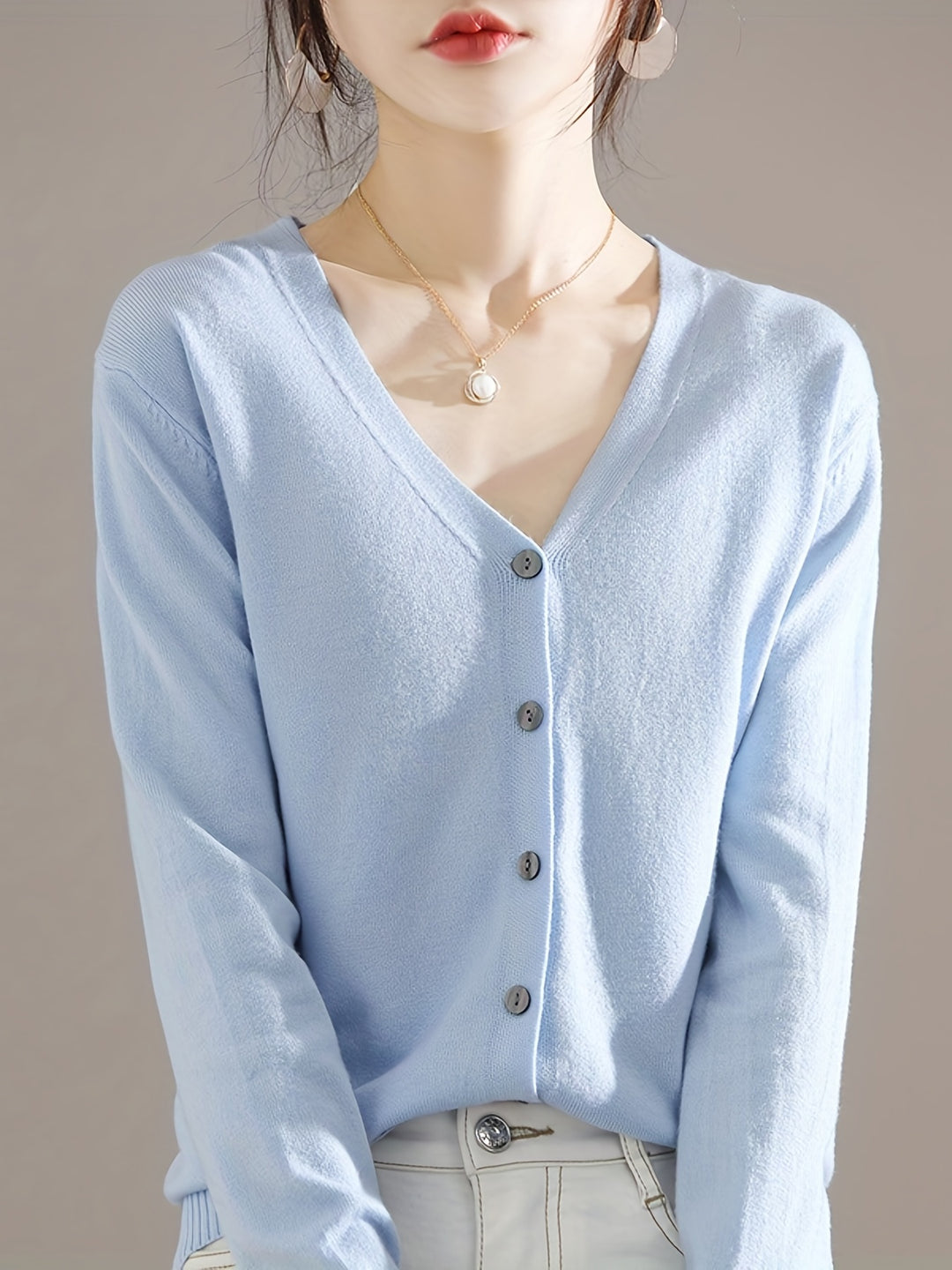 Cassandra | Lightweight Button-Front Cardigan