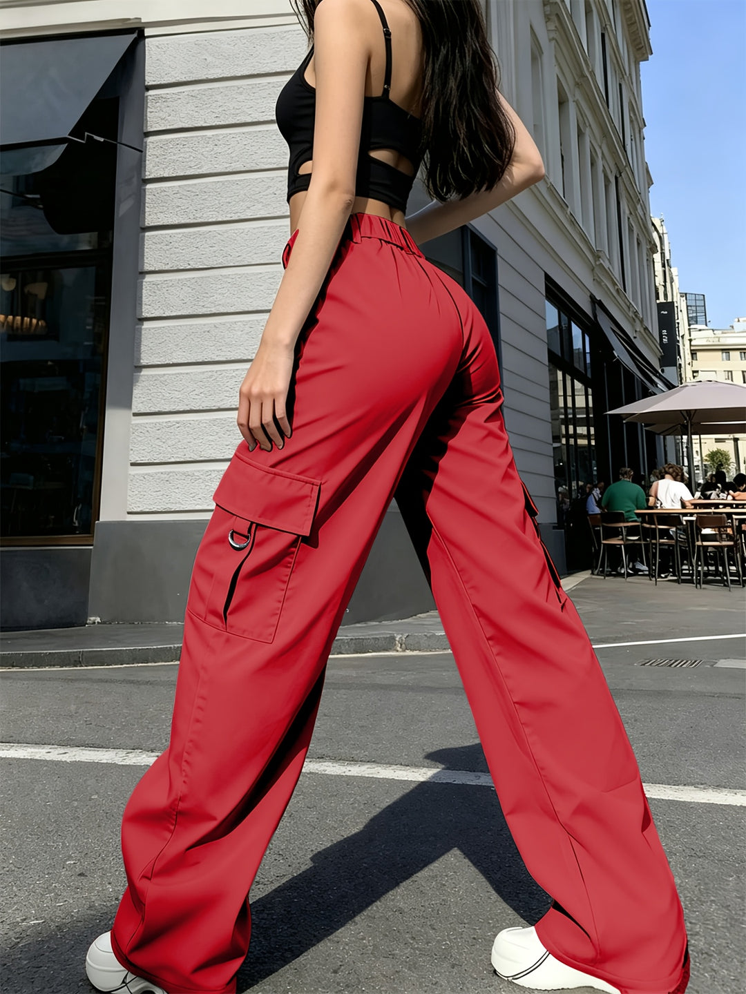 Ingrid | High-Waisted Cargo Trousers