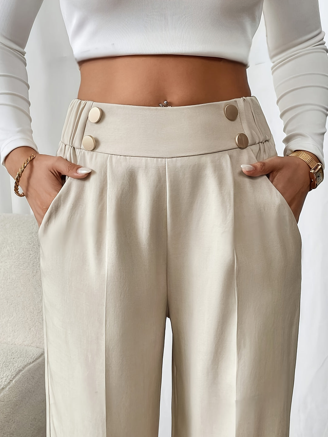 Adrienne | High-Waisted Wide-Leg Trousers