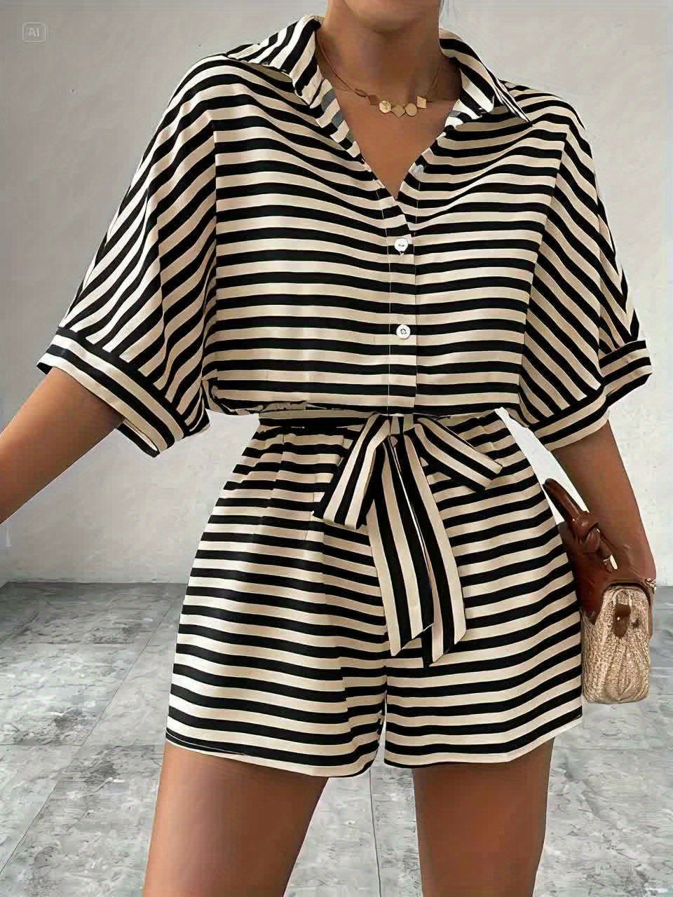 Camilla | Relaxed Striped Romper