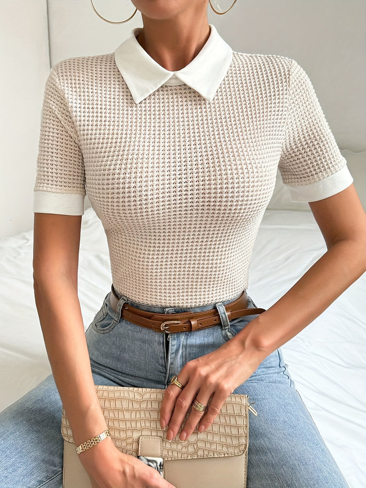 Verity | Collared Textured Top