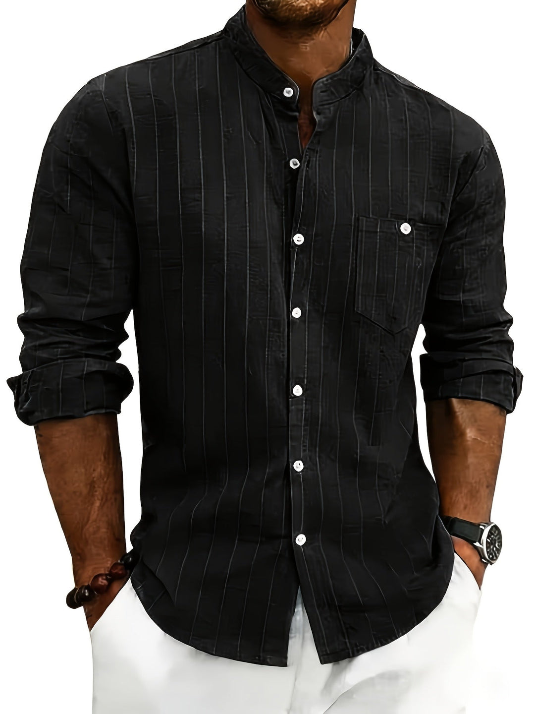 Callum | Refined Striped Button-Up Shirt
