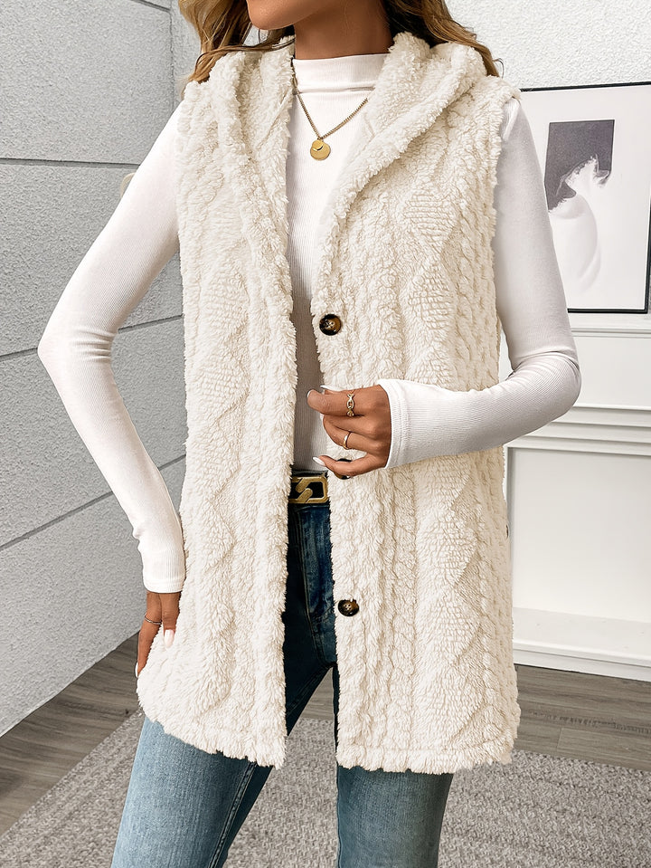 Greta | Cozy Hooded Button-Front Vest