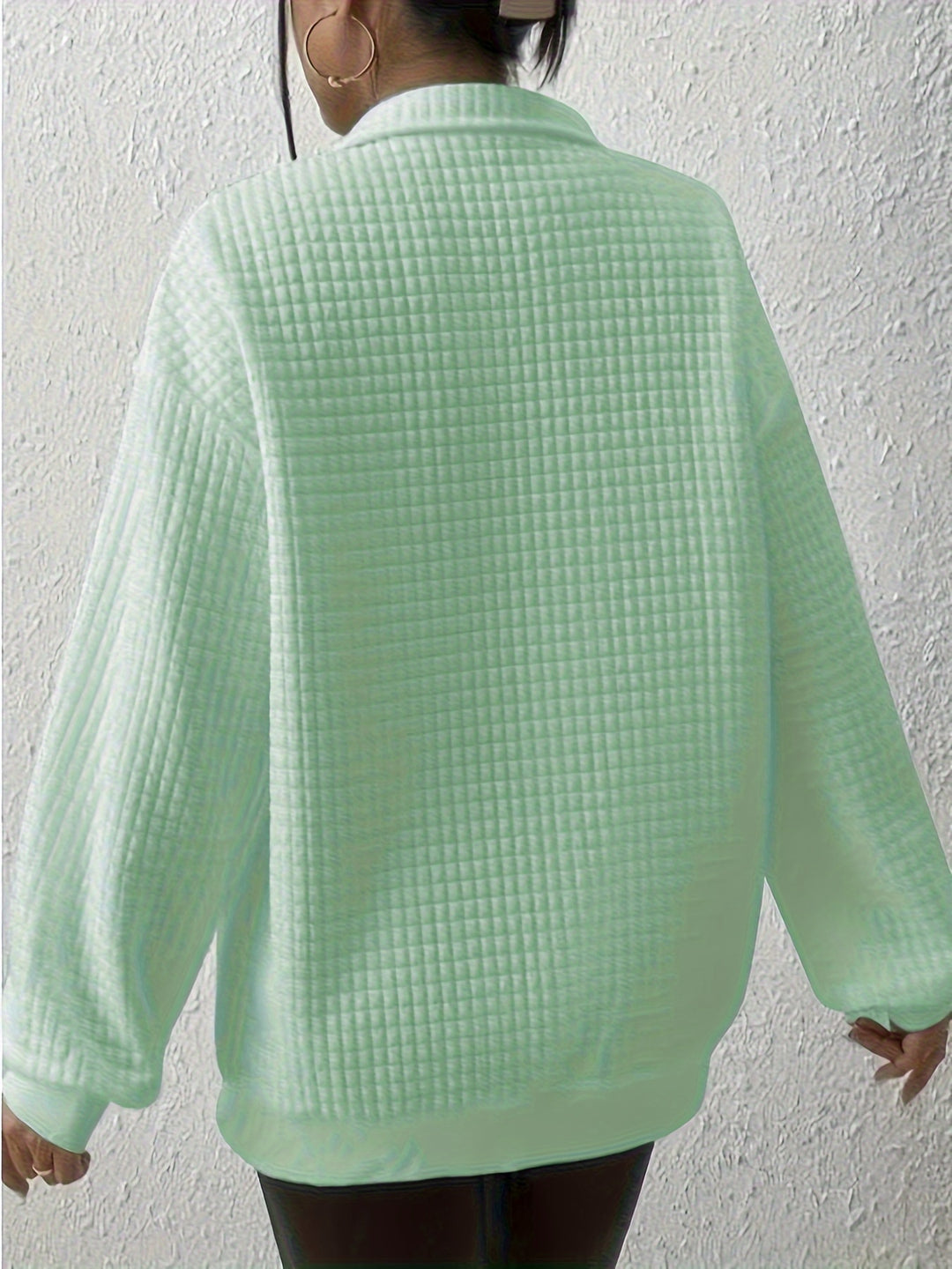 Corinna | Textured Half-Zip Pullover