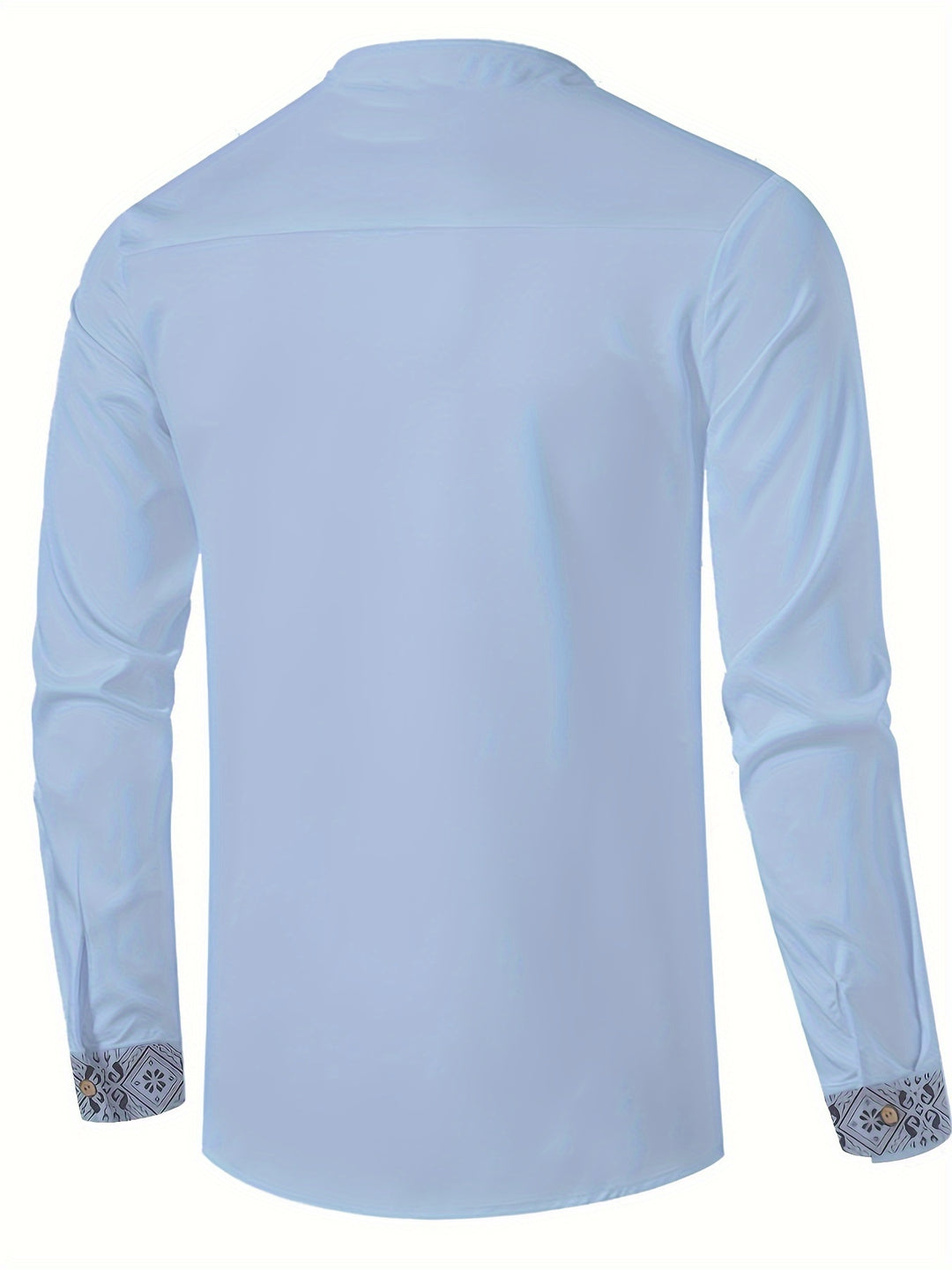 Rafael | Patterned Stand-Collar Henley Shirt