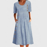 Demi | Classic Striped Everyday Midi Dress