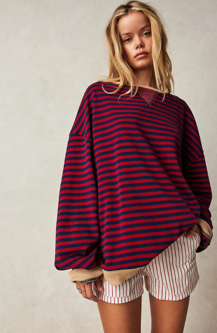 Elena | Striped Round-Neck Sweater
