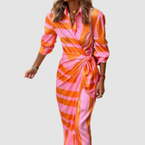 Celeste | Classic Striped Midi Dress