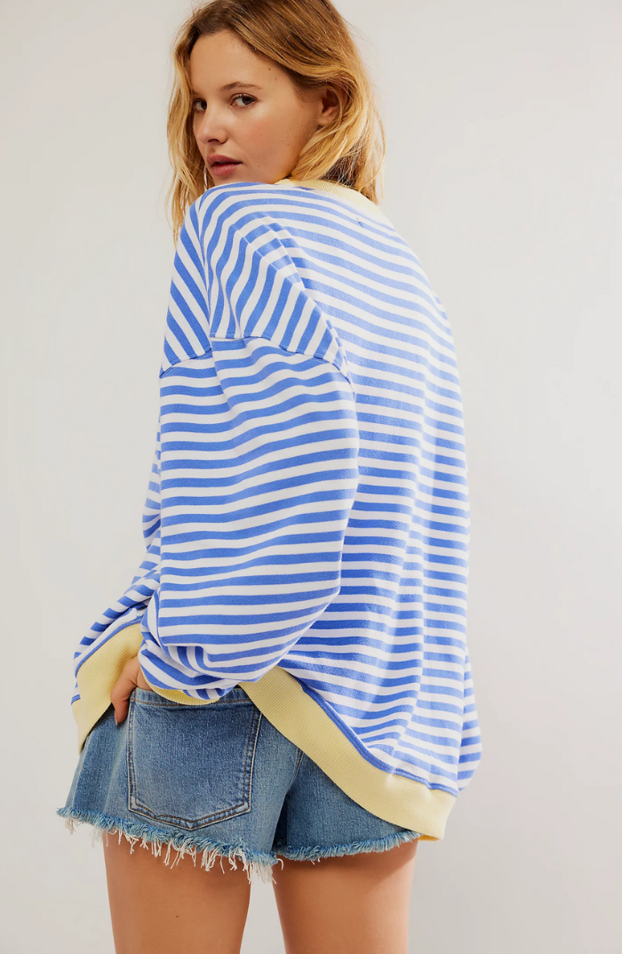 Elena | Striped Round-Neck Sweater
