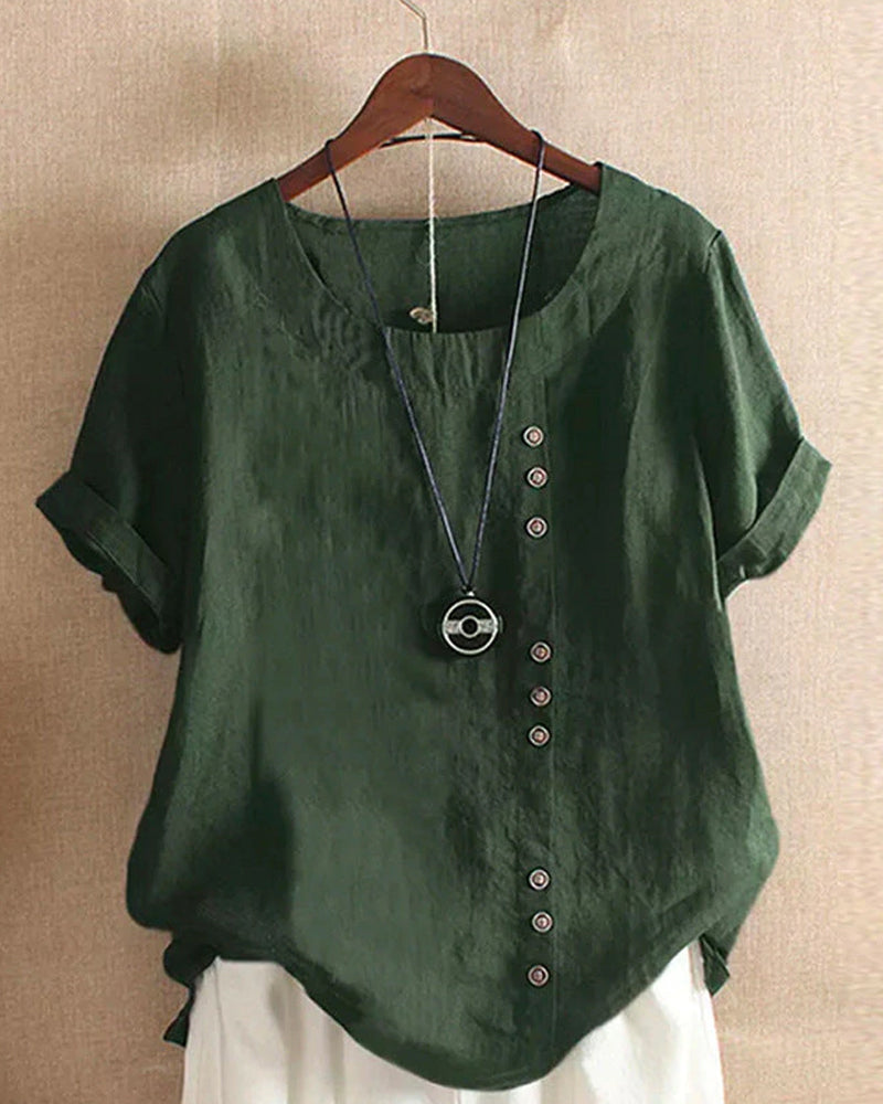 Olivia | Classic Button Detail Blouse