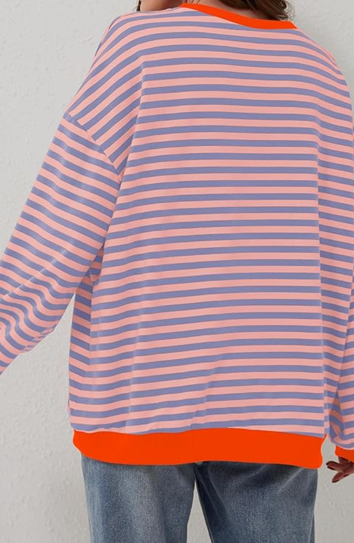 Elena | Striped Round-Neck Sweater