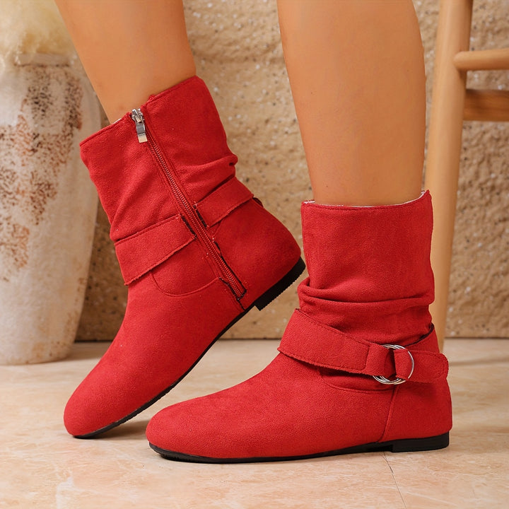 Aurelia | Slouchy Buckle Ankle Boots