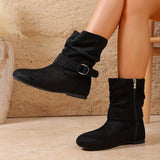 Aurelia | Slouchy Buckle Ankle Boots