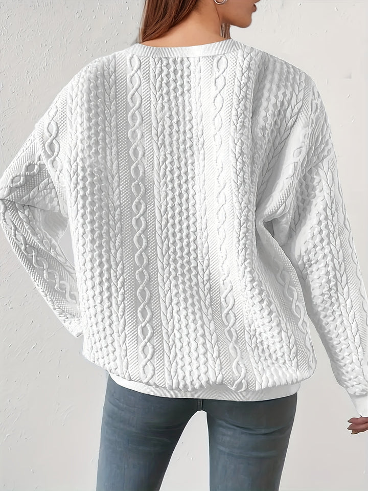 Marion | Textured Crewneck Sweatshirt
