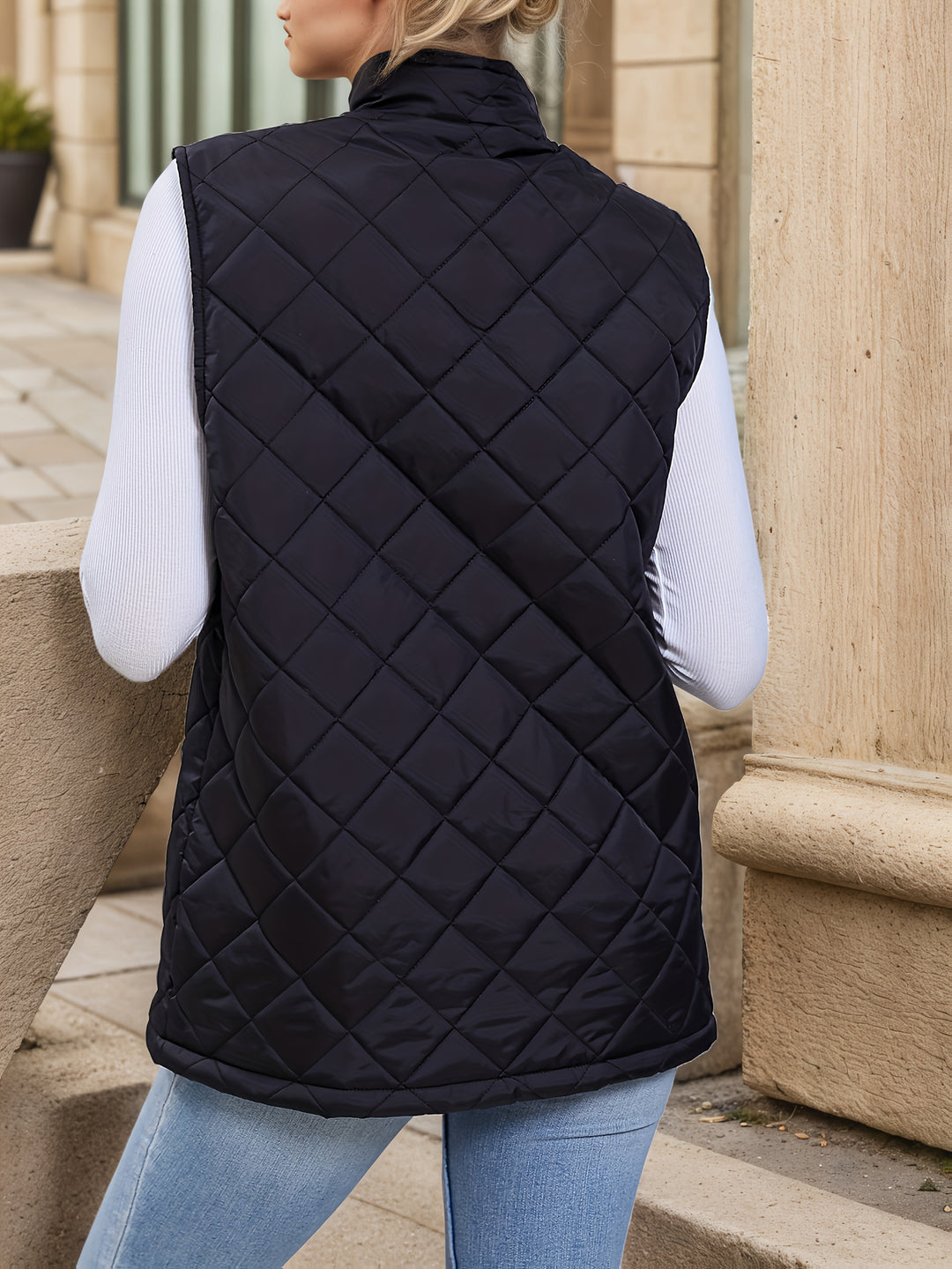 Iris | Quilted Longline Vest