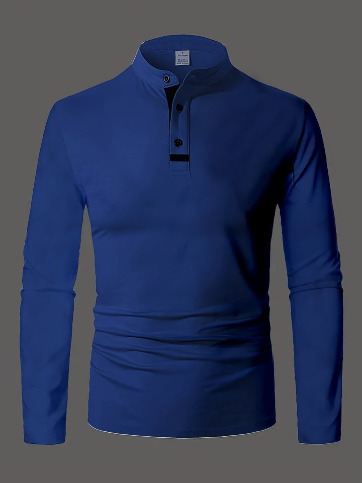 Gareth | Refined Long-Sleeve Henley Shirt
