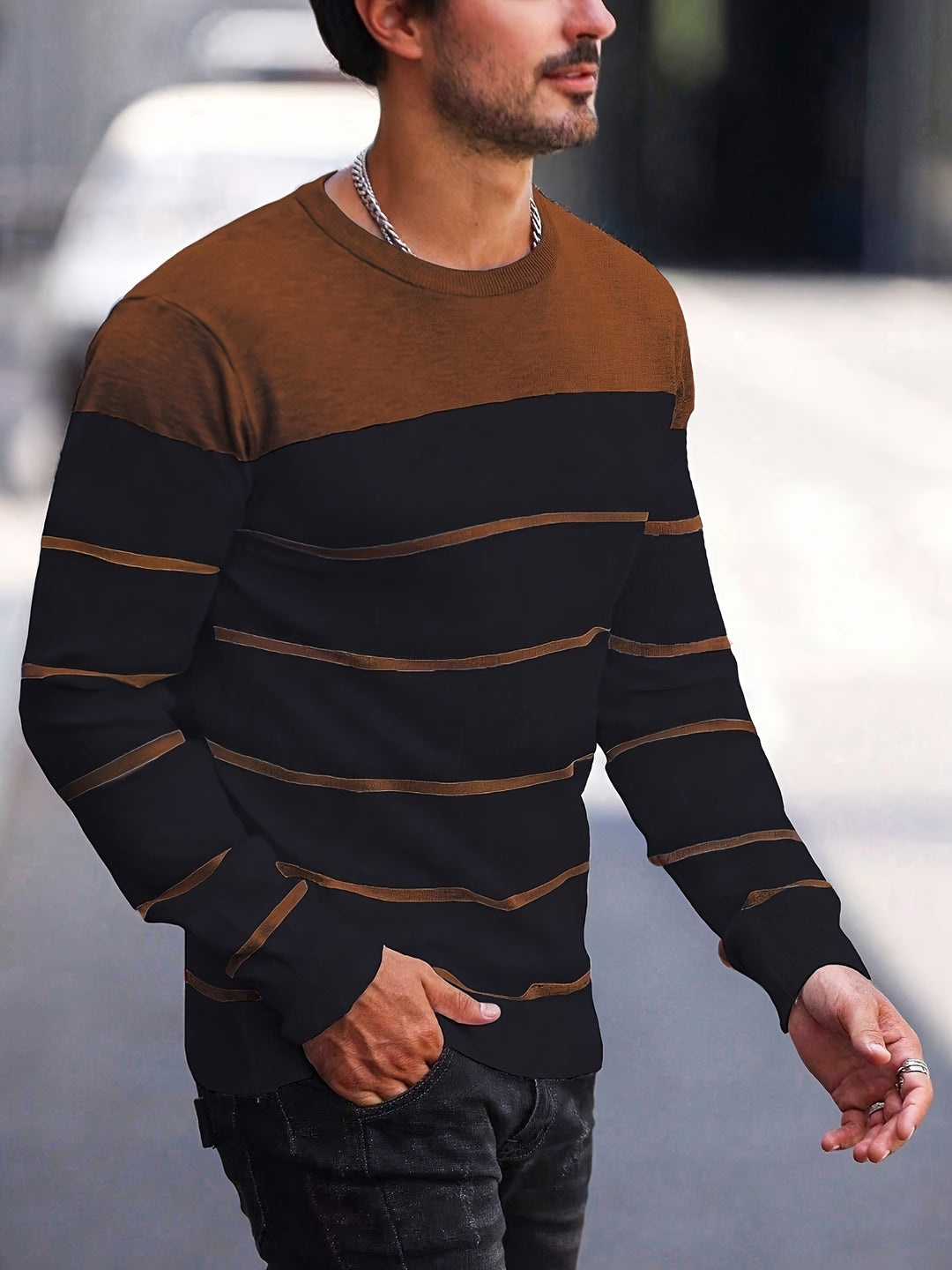 Bennington | Classic Striped Crew Neck Sweater