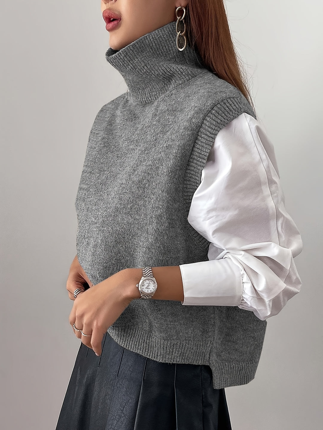 Rosabel | High-Neck Sweater Vest