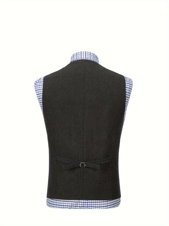 Waylon | Heritage Herringbone Vest