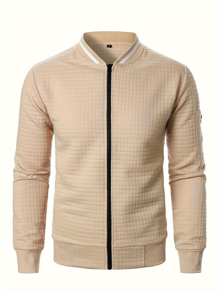Hayes | Textured Zip Bomber Jacket