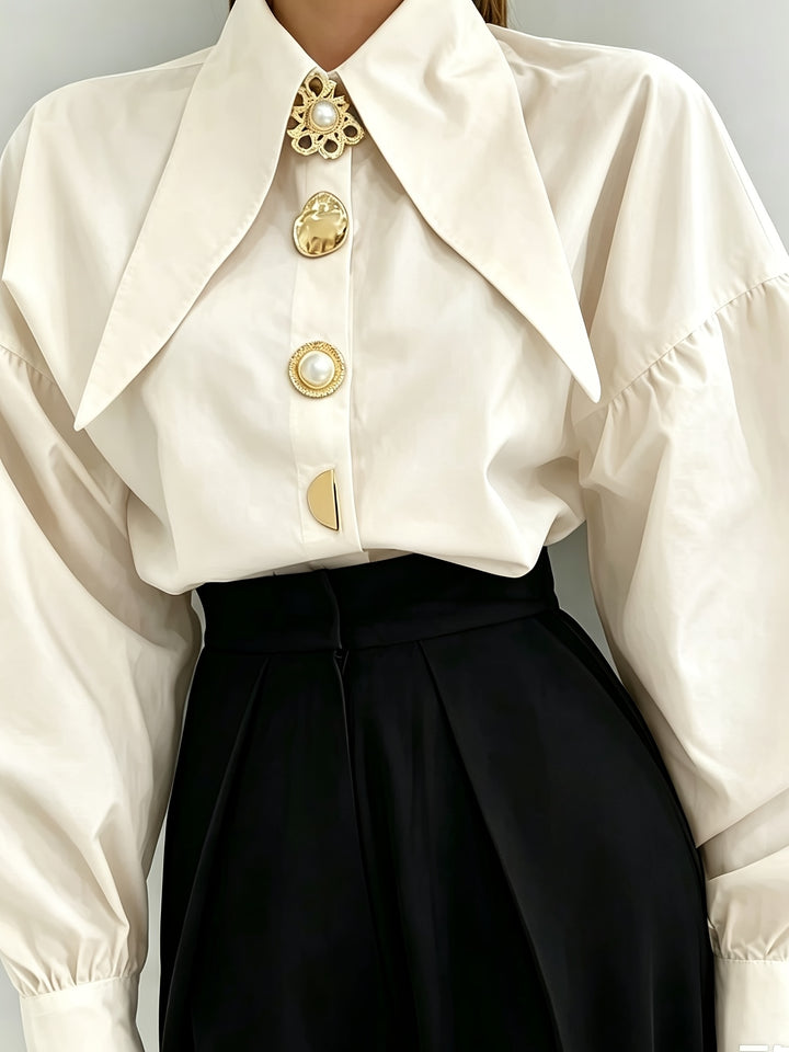 Cecily | Statement Lapel Blouse