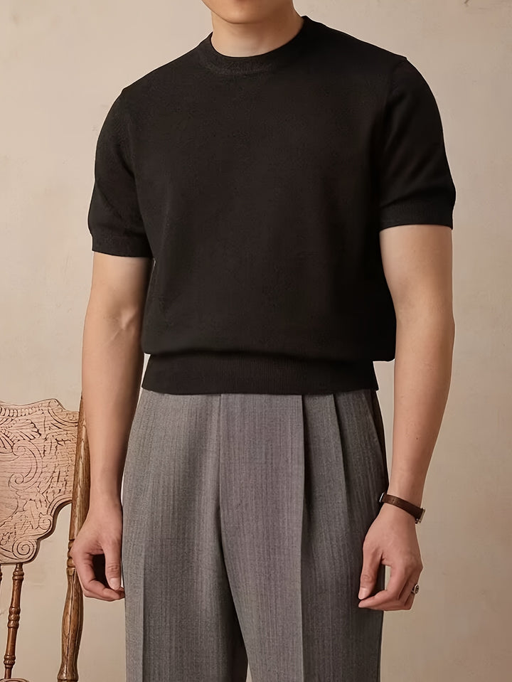 Emerson | Refined Crew-Neck Short-Sleeve Top