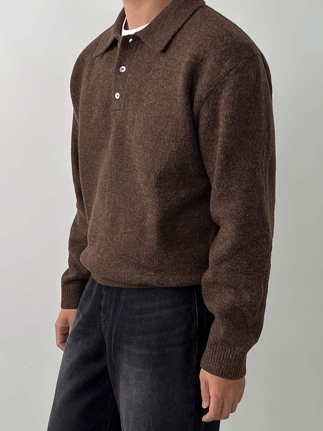 Garrett | Refined Collared Polo Sweater