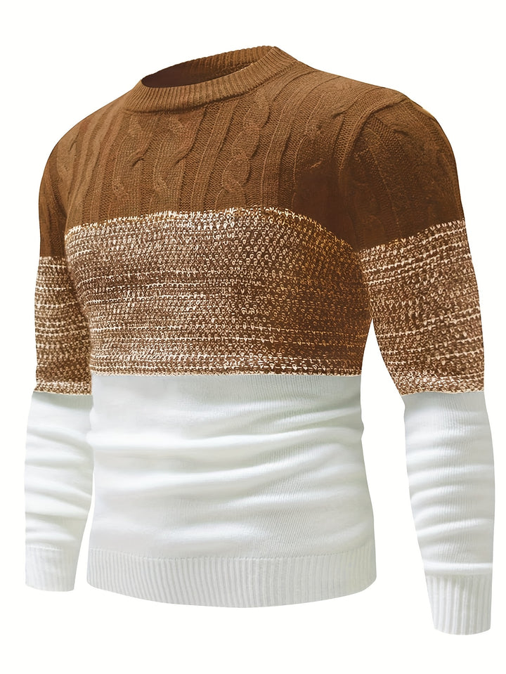 Wallace | Color-Block Crew Neck Pullover