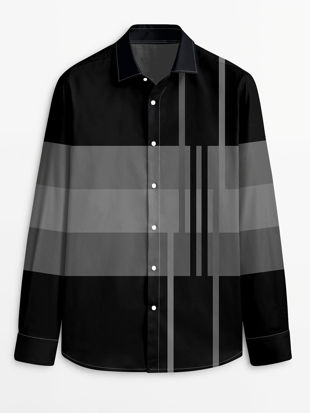 Nathan | Refined Colorblock Button-Up Shirt