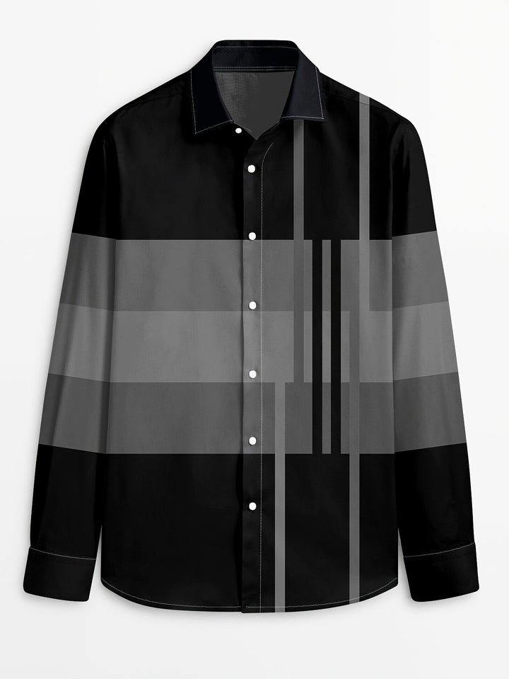 Nathan | Refined Colorblock Button-Up Shirt