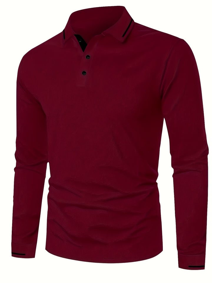 Emerson | Refined Long-Sleeve Polo Shirt