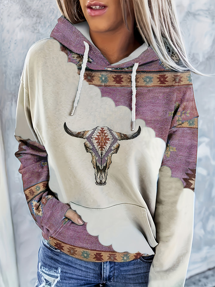 Heather | Western-Inspired Print Hoodie