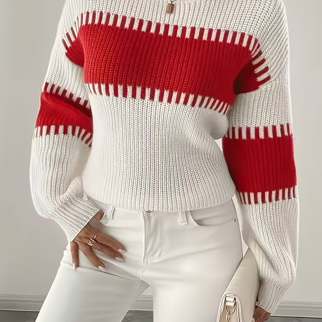Lorna | Colour-Block Striped Sweater