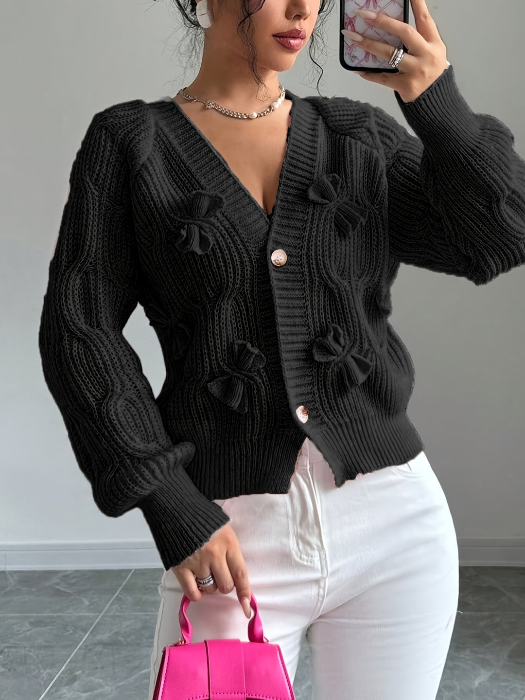 Margot | Soft Bow-Detail Cardigan