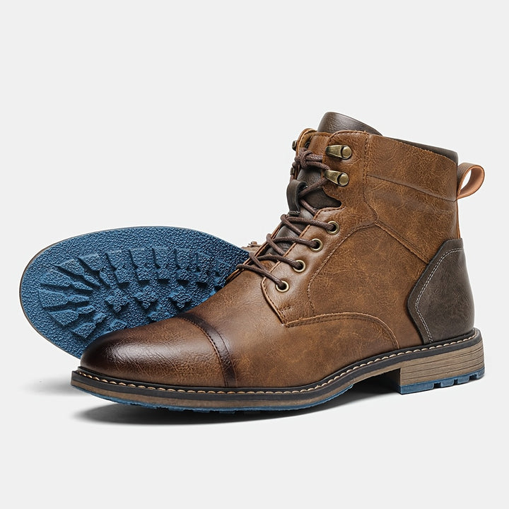 Logan | Cap-Toe Lace-Up Ankle Boots