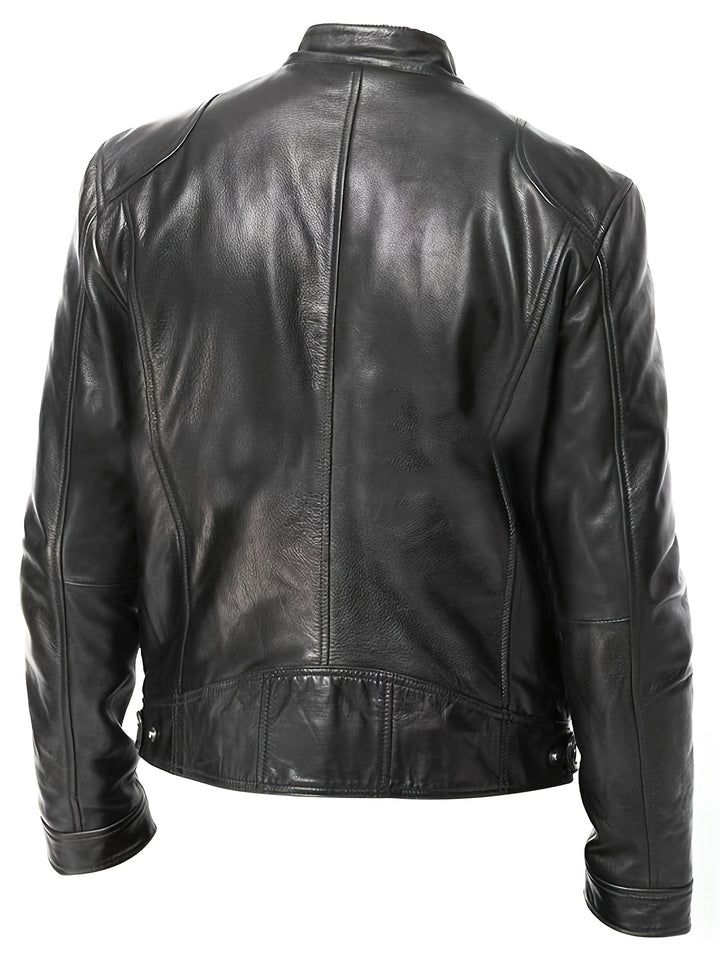 Bruno | Classic Stand-Collar Moto Jacket