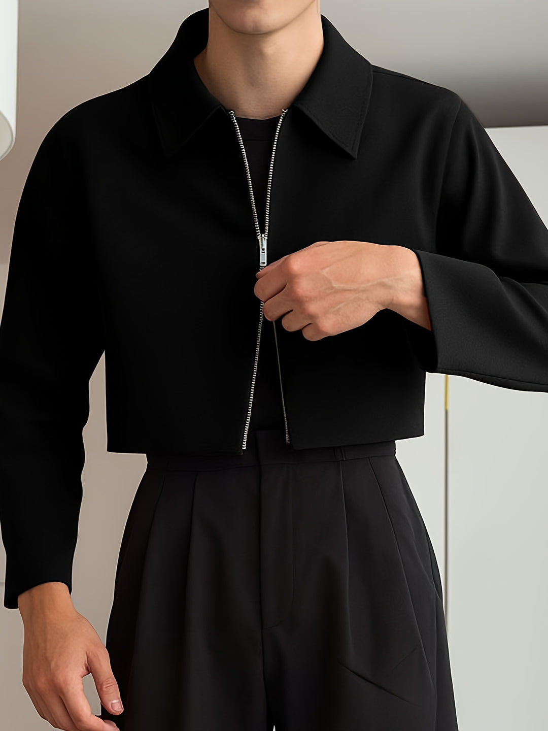 Alden | Modern Cropped Zip Jacket