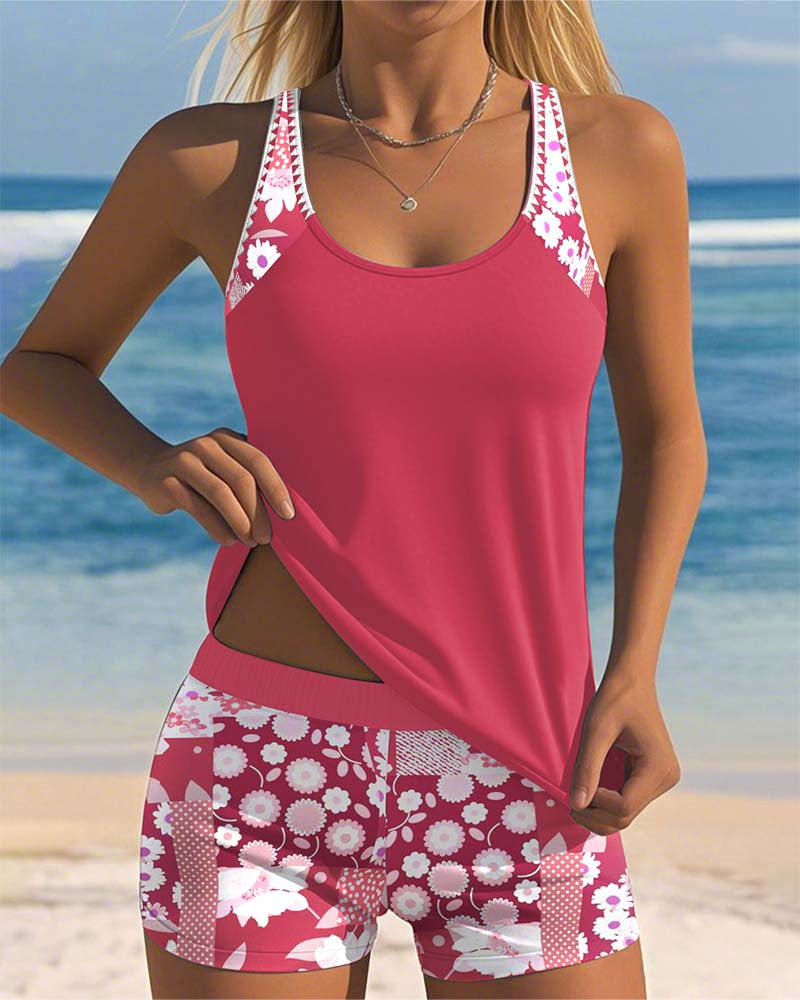 Stella | Classic Printed Swimsuit Set