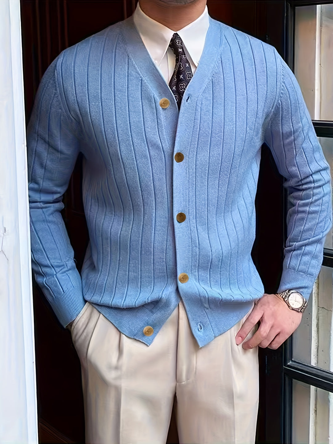Leland | Ribbed Button-Up Cardigan