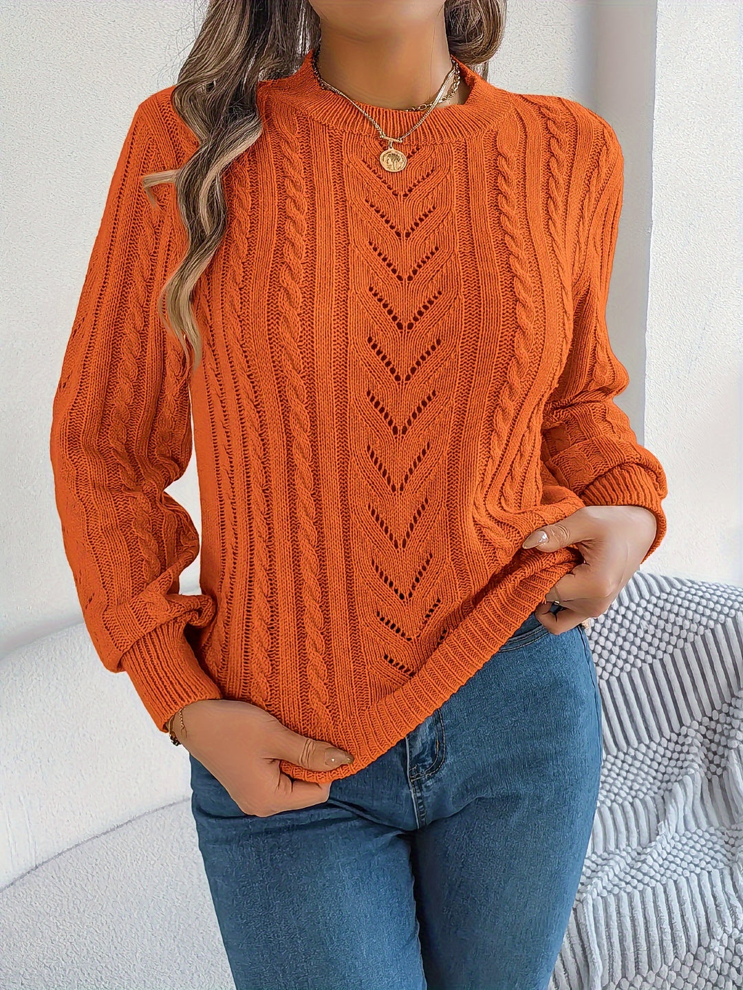 Marissa | Textured Cable-Knit Sweater