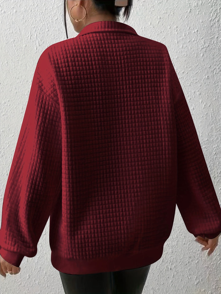 Corinna | Textured Half-Zip Pullover
