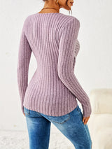 Lorelei | Ribbed Fitted Long Sleeve Top