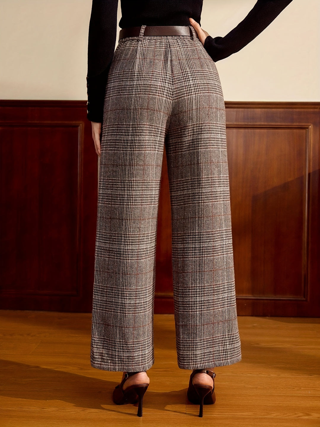 Thea | Tailored Checked Trousers
