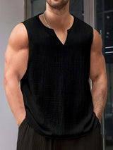 Damon | Relaxed Split-Neck Tank Top