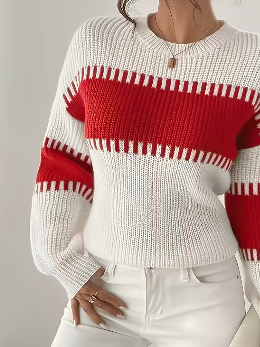 Lorna | Colour-Block Striped Sweater