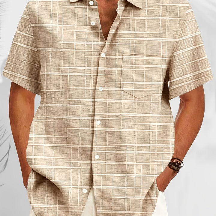 Weston | Textured Grid Short Sleeve Shirt