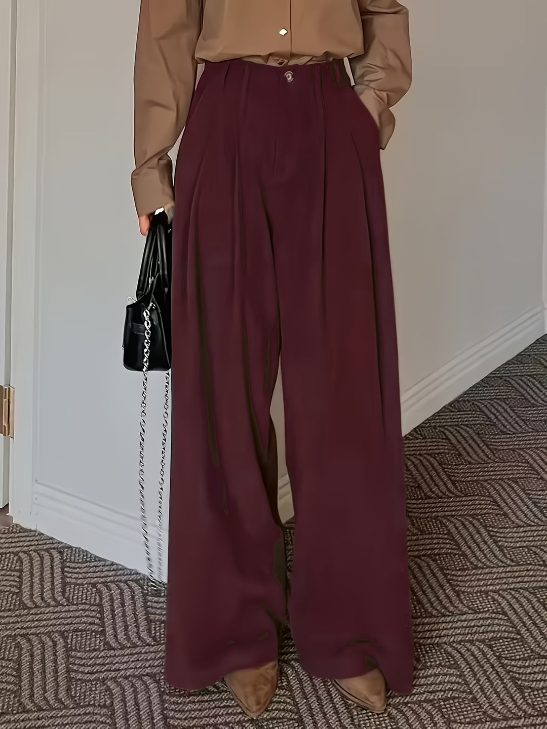 Louisa | Pleated Wide-Leg Trousers